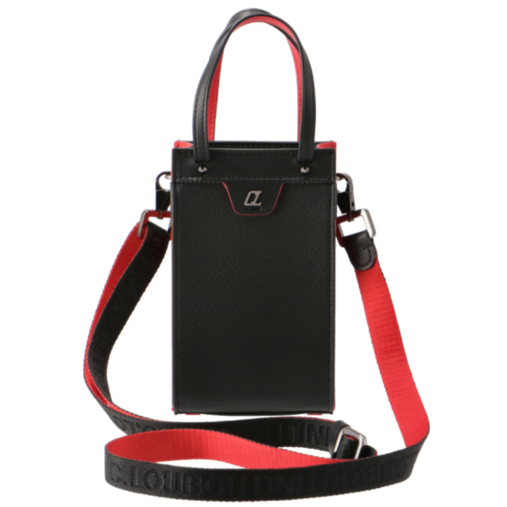 Christian Louboutin Calfskin Shoulder Bag Black